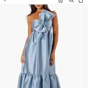 Petal & Pup Betina bow dress blue small